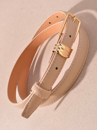 Rectangle Buckle Stacked Loop Belt