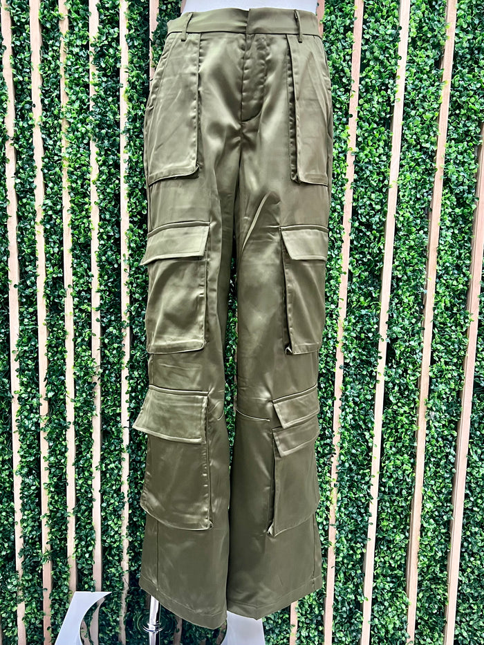 Silky Cargo Pants
