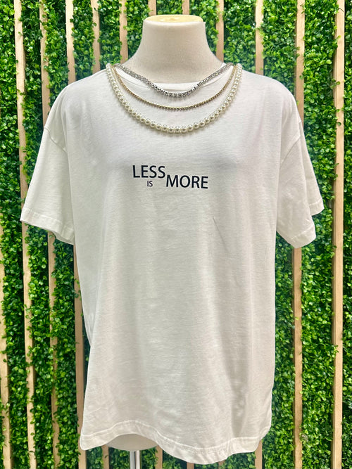 Less Is More Necklace Detail Shirt