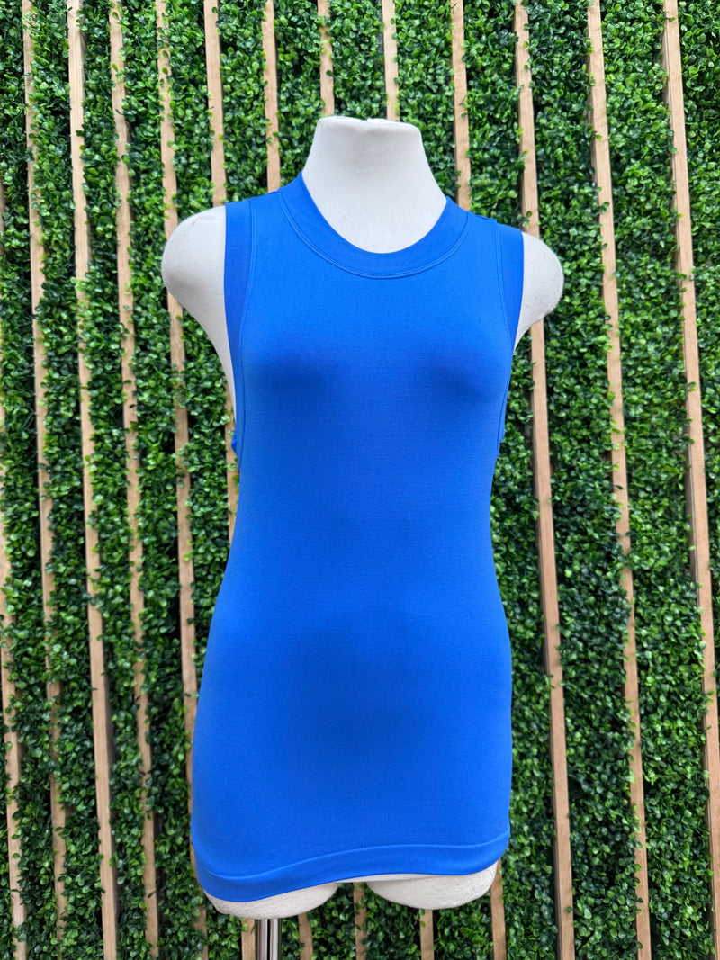 High Neck Sleeveless Basic Cami
