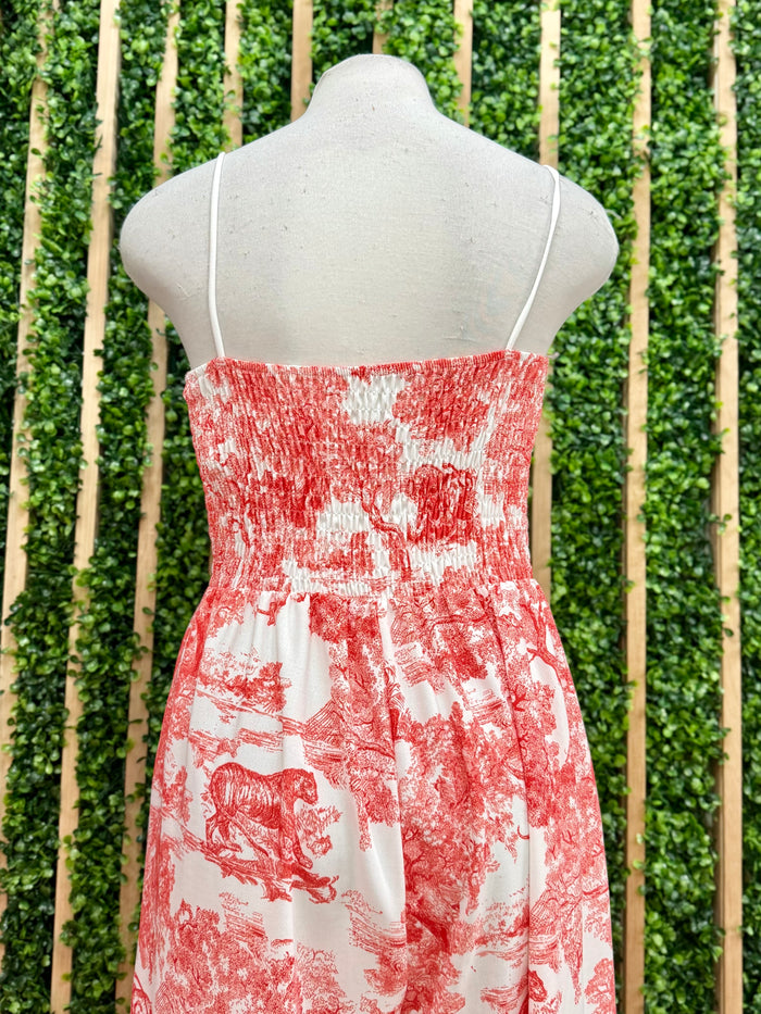 Dior Inspired Floral Pattern Jumpsuit