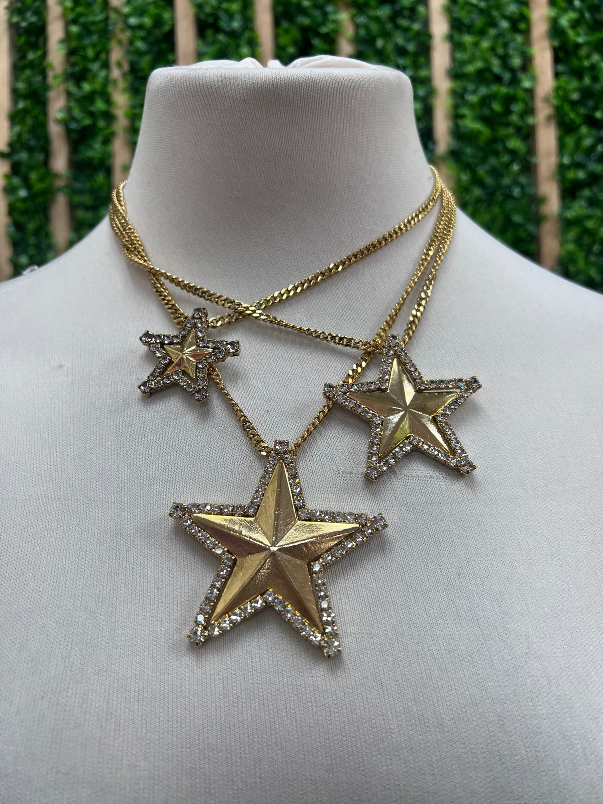 Rhinestone Tova Multi Star Necklace