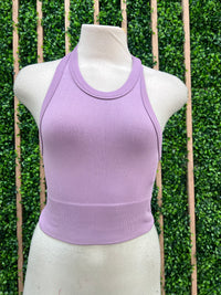 High Neck Racerback Crop Basic