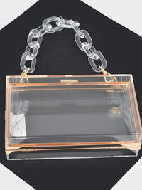 Plastic Link Clear Crossbody Bag