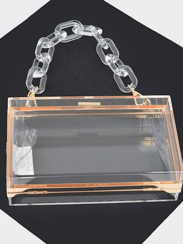 Plastic Link Clear Crossbody Bag