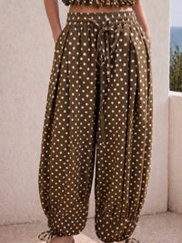 Brown Dot Balloon Pants