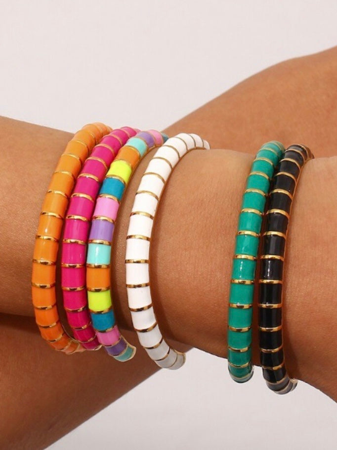 Caterpillar  Striped Open Bracelet