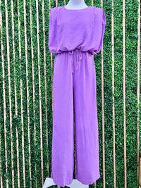 Crinkled Wide Leg Pant
