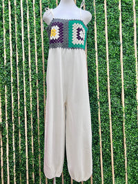 Crochet Detail Jogger Jumpsuit