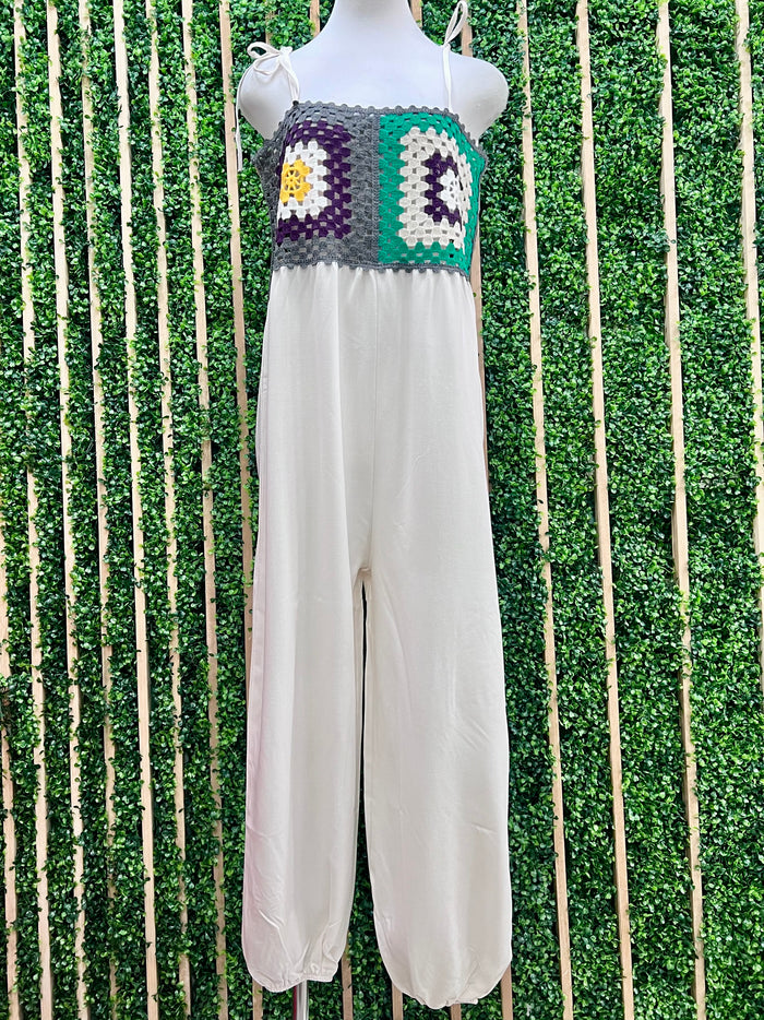 Crochet Detail Jogger Jumpsuit