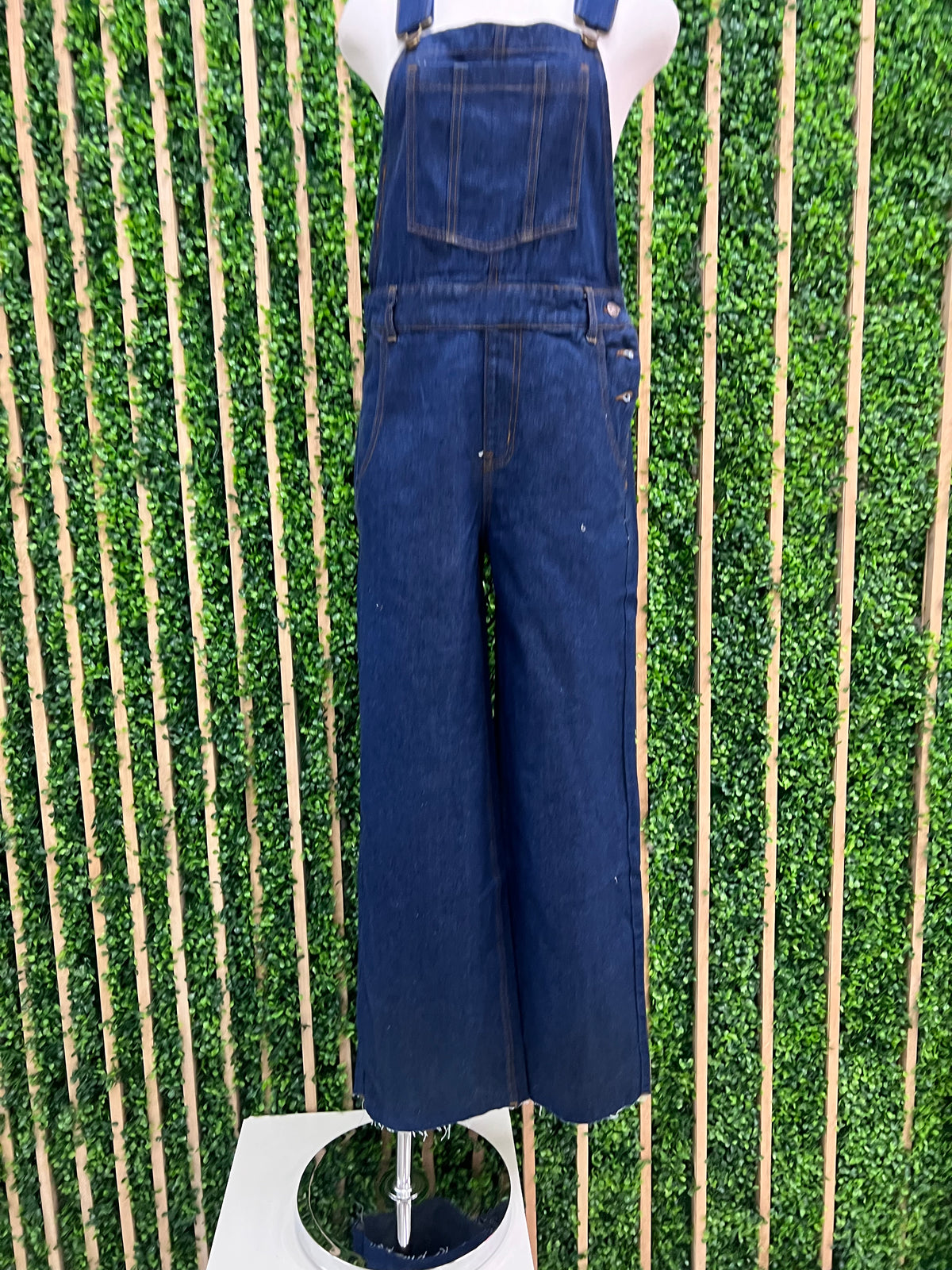 Wide Leg Dark Denim Overall