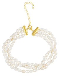 SJ Rustic Multi Layer Pearl Choker