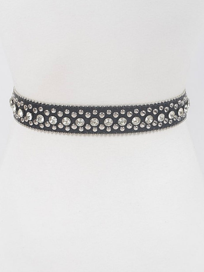 Studded Rhinestone Western Belt