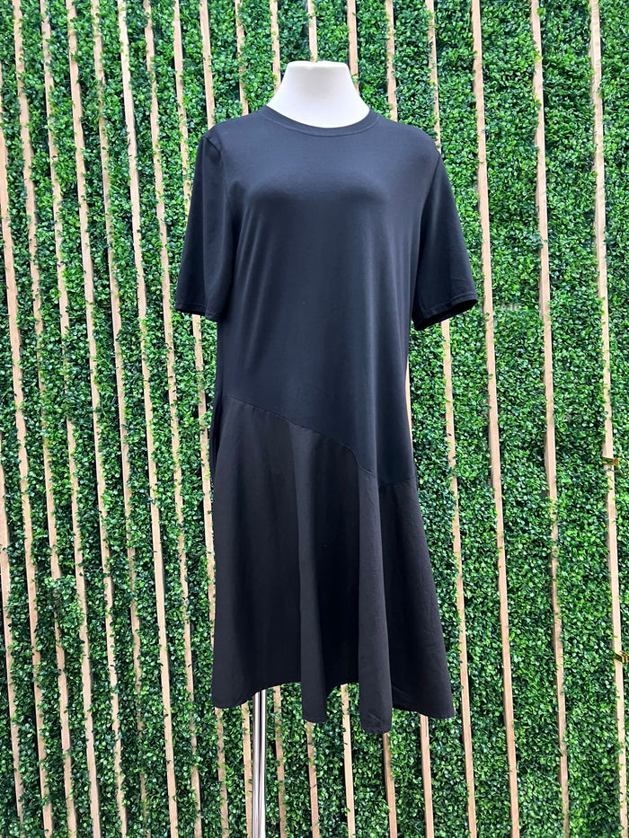 Drop Waist Flared Shirt Dress