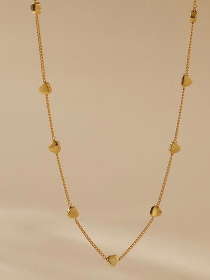 SS Multi Heart Charm Necklace