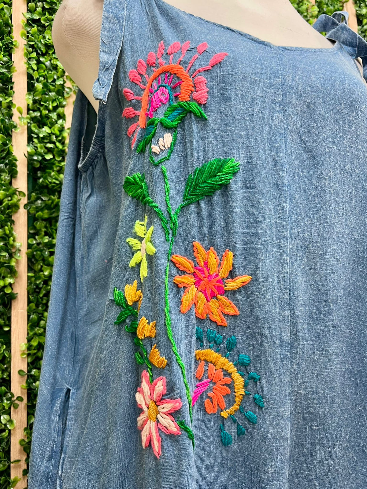 Tencel Embroidered Loose Fit Jumpsuit