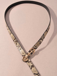 D Ring Horse Bit Buckle Skinny Belt