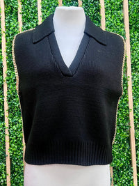 Gold Accent Knitted Top