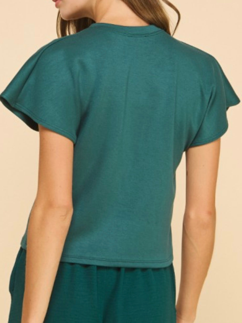 Modal Cap Short Sleeve Top