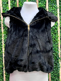 Faux Fur Hooded Vest