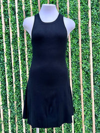 Ribbed Sleeveless Swing Dress