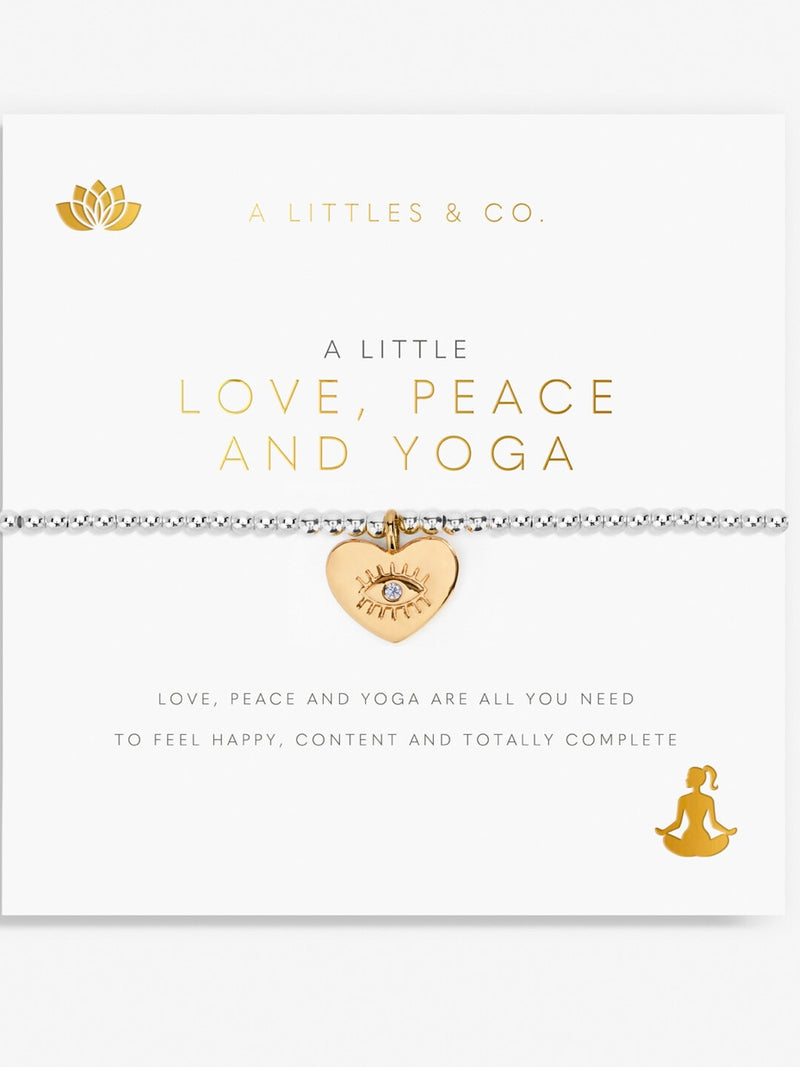 Little Moments Love Peace and Yoga Bracelet