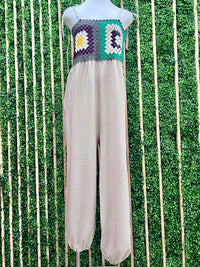 Crochet Detail Jogger Jumpsuit