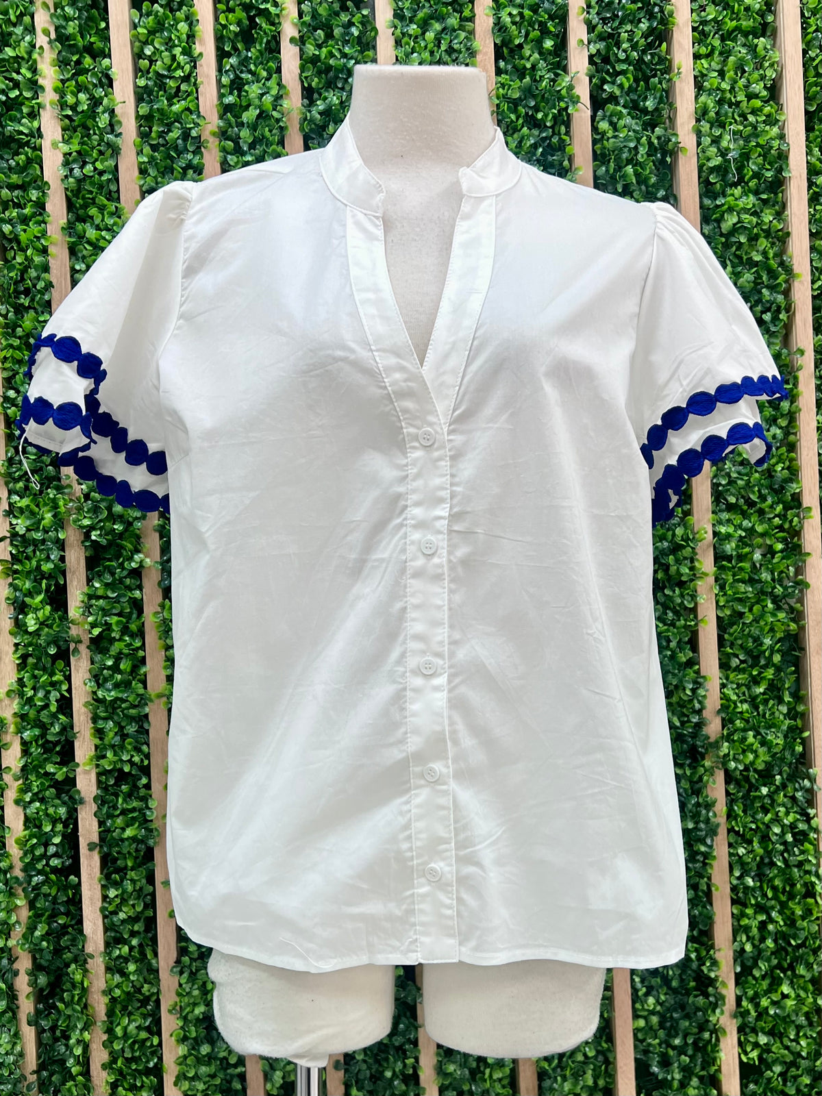 Scallop Trim Blouse