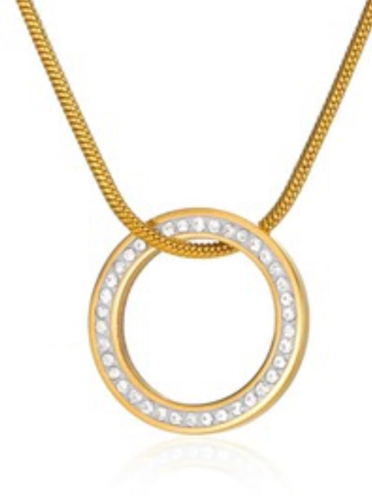 Zircon Ring Pendant Necklace