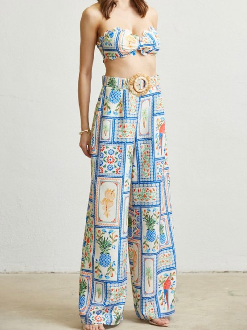 Blue Tropical Tiles Bottom