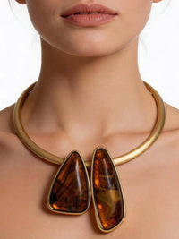 Modern Sculptural Statement Necklace
