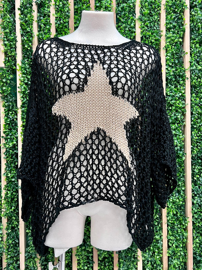 Gold Star Crochet Top