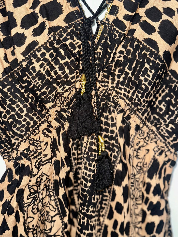 Neutral Safari Front Tie Maxi