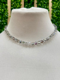 JH Small Crystal Cube Bead Necklace