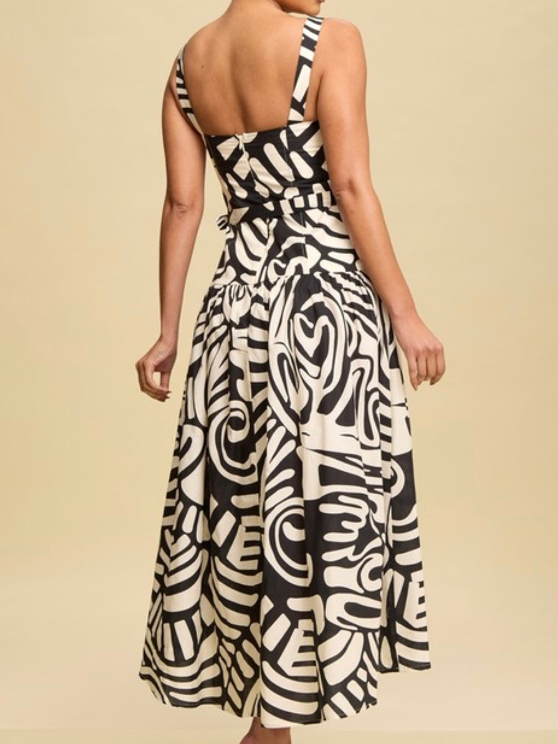 Black ivory Bustier Midid Dress