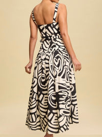 Black ivory Bustier Midid Dress