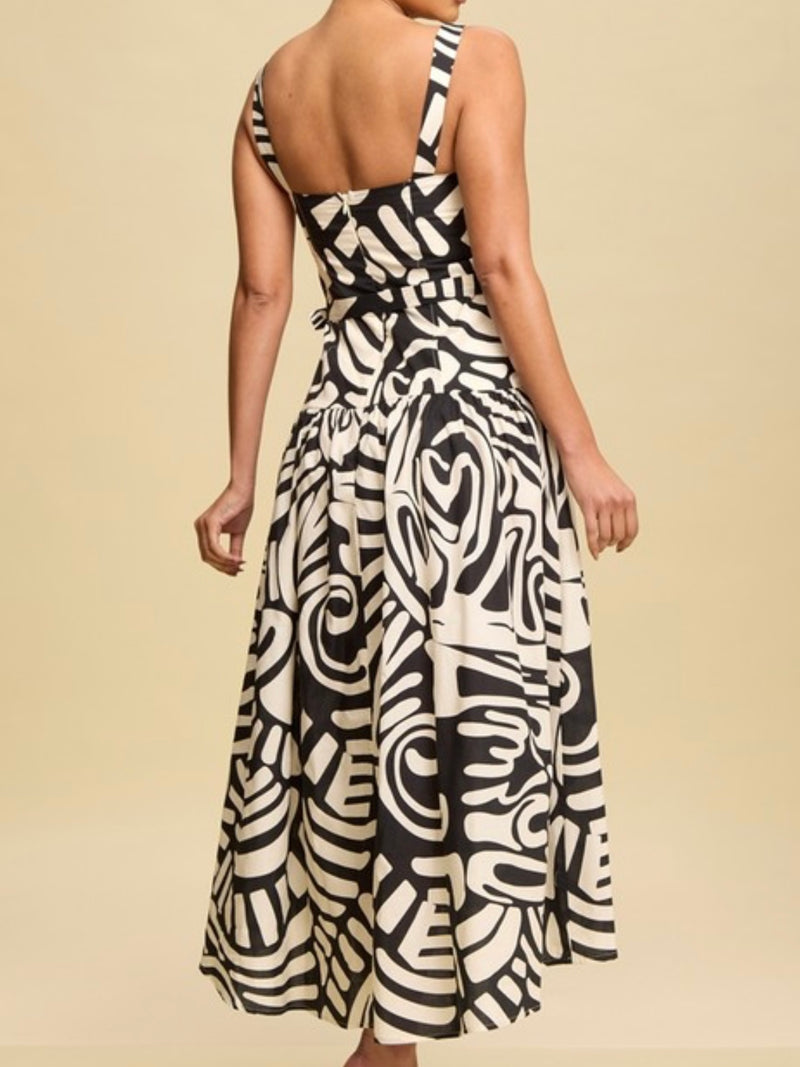 Black ivory Bustier Midid Dress