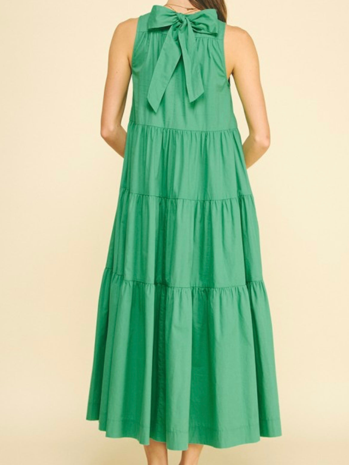 Green Tiered Maxi Dress