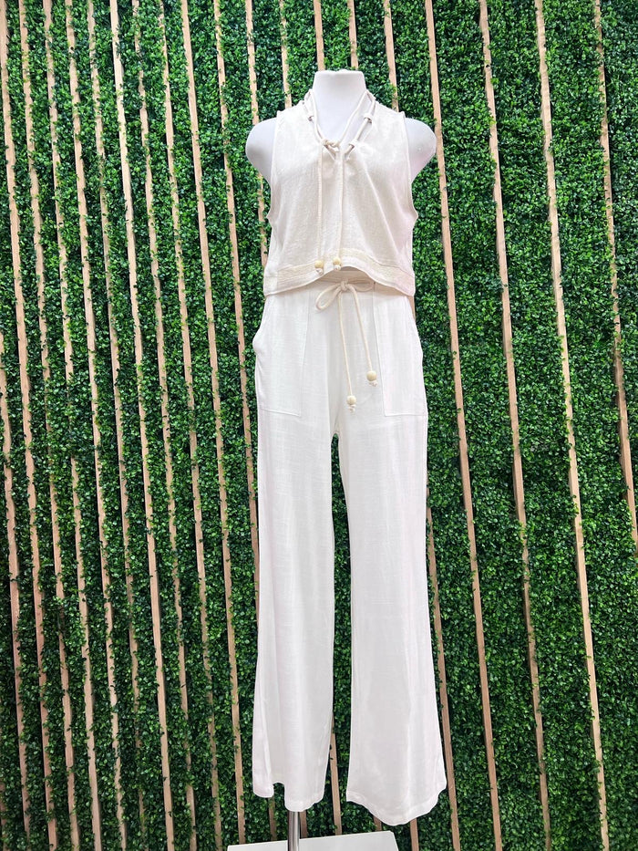 Rope Detailed Long Pant Set