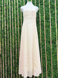 Cream Fitted MAxi Dress