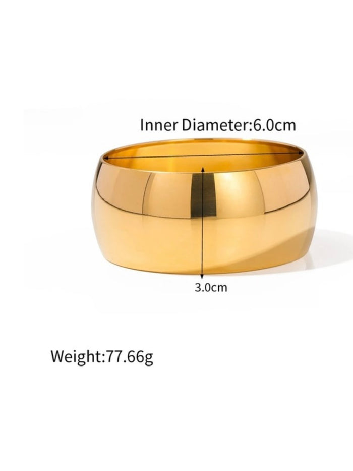 Thick Gold Stainless Steell Bangle