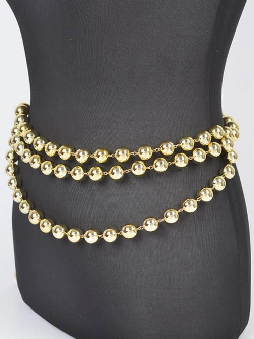 Multi Layered Bead Chain Belt