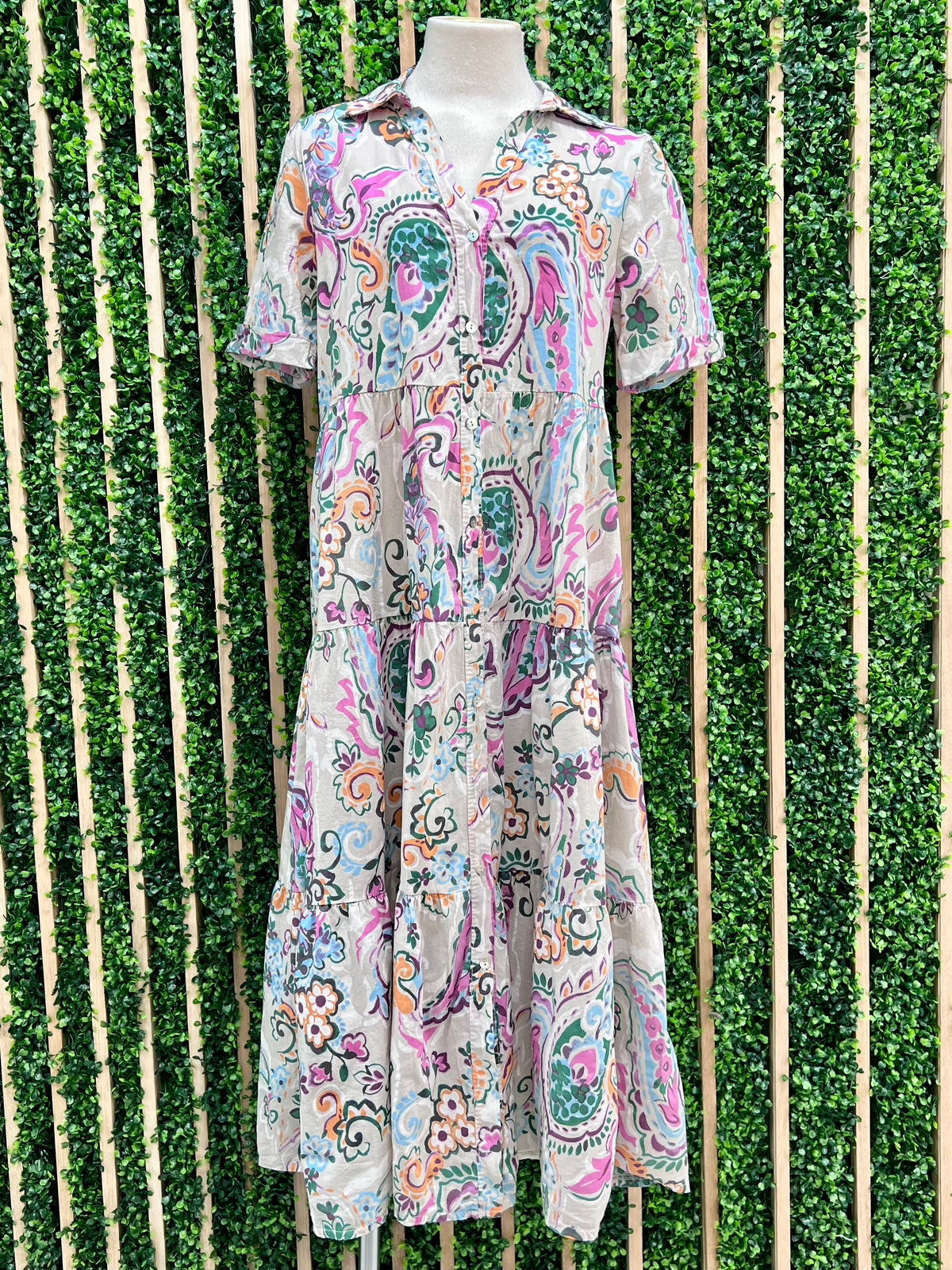 Colorful Paisley Maxi Dress