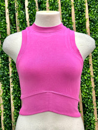 Curved Hem Crop Tank
