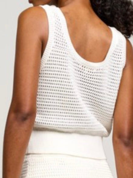 Off White Lemon Embroidered Knit Top