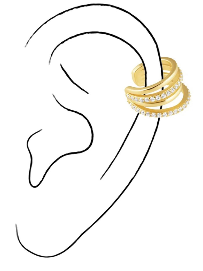 Mackenzie Rhinestone Trio Ear Cuff