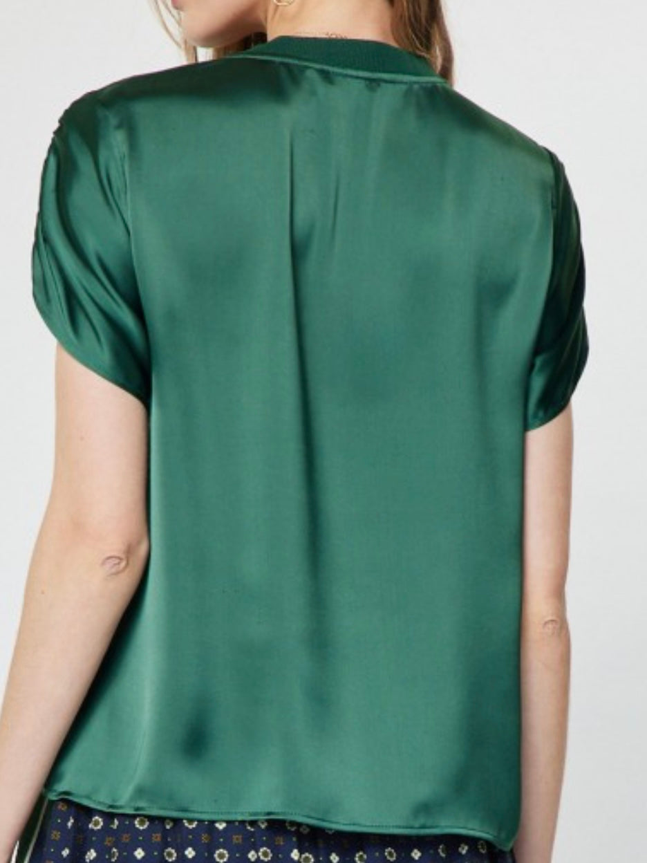 Emerald Muse Satin Top