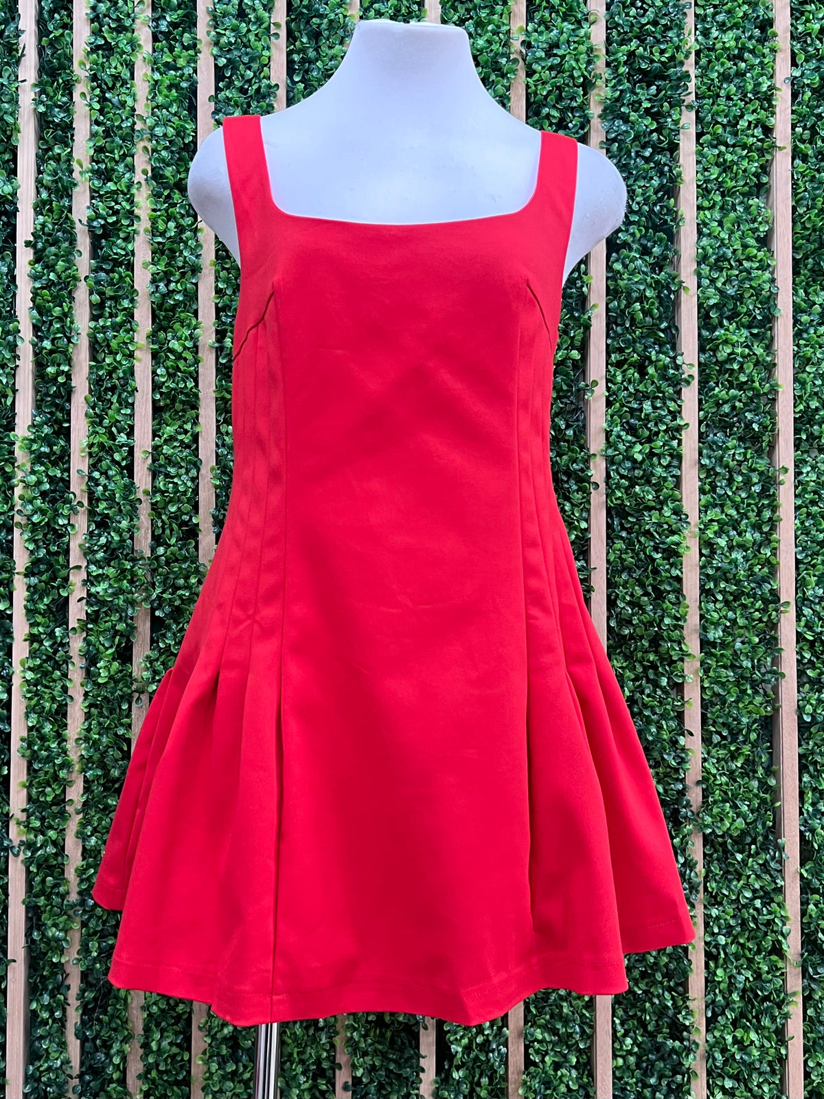 Red Fitted A Line Dress