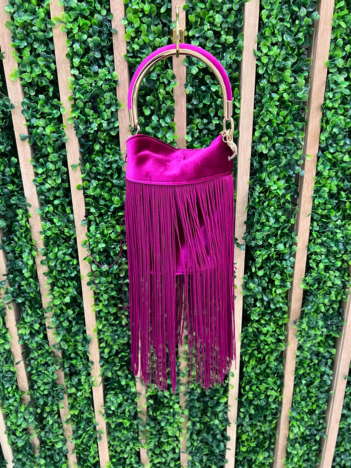 Exquisite Velvet Fringe Bombonier Bag