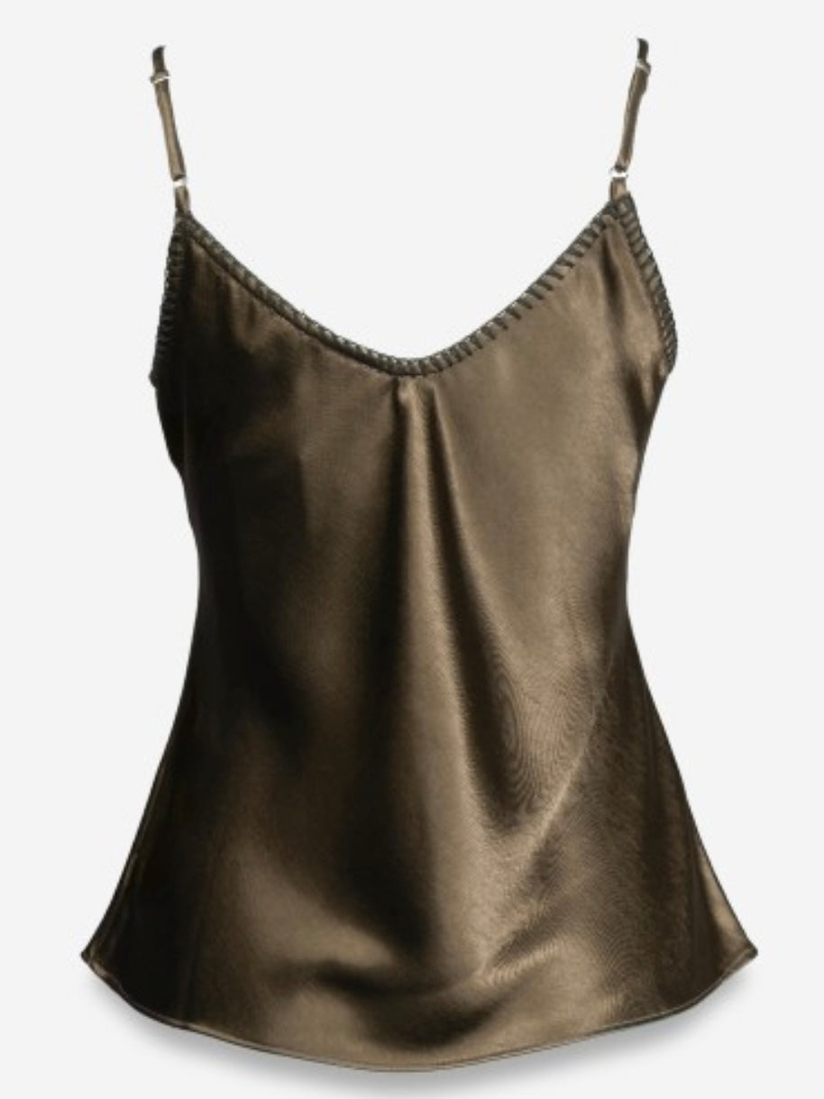 Whipstitch Satin Camisole